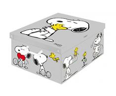 Kanguru Dekorative Aufbewahrungsbox mit Griffen und Deckel, Snoopy-Motiv, Mehrfarbig