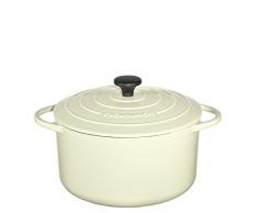 Küchenprofi Creme Bratentopf rund, 22cm Provence, Gusseisen, 22 cm