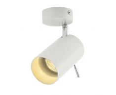 SLV ASTO Tube 1 Wand-und Deckenleuchte, Aluminium, GU10, WeiÃ