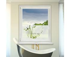 Graz Design 980088_90x57 Fensterdekor Milchglasfolie Sichtschutz Folie Badezimmer Kröte (GröÃe=90x57cm)