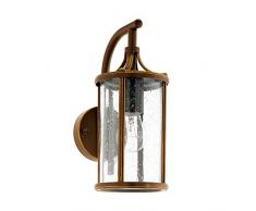 Eglo APIMARE Wandleuchte, Stahl Verzinkt, braun 14 x 21,5 x 31 cm