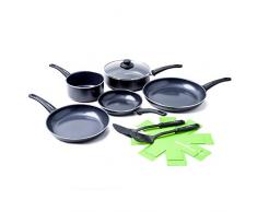 Topf Pfannen-Set Induktion 10-teilig mit Glas-Deckel Keramik-Beschichtung Aluminium spülmaschinen-geeignet