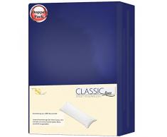 aqua-textil Classic Line 2er-Set SeitenschlÃ¤ferkissen Bezug 40x145 cm Kissenbezug, ReiÃverschluss, 0010850 dunkel blau