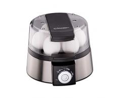 Cloer 6070 Elektronischer Eierkocher / für bis zu 7 Eier / Weiterkochfunktion / akustische Fertigmeldung / 3 Pochierschalen / 435 W / Edelstahl