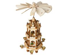 Brubaker Weihnachtspyramide Holzpyramide 3 Etagen 45cm Höhe