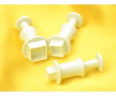 WeiÃ Kunststoff Teig Schaber 11533Â quadratisch Designs von 3Â StÃ¼ck 9Â x 3Â x 14Â cm