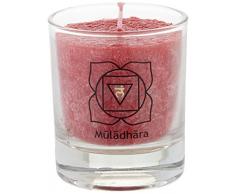 Palm Light 4041678004224 Chakra, Muladhara, HÃ¶he Circa 6 cm, Kerze 4-er Set, rot
