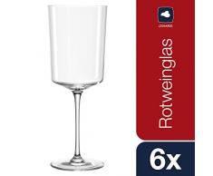 Leonardo Nono Rotweinglas, 6-er Set, 600 ml, spülmaschinenfest, Teqton-Kristallglas, 066294