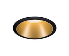 Paulmann 93403 LED Einbauleuchte Cole rund incl. 1x6,5 Watt dimmbar Einbaustrahler Schwarz, Gold matt Einbaulampe Kunststoff, Alu Zink Deckenspot 2700 K, 6.5 W, 1er-Set