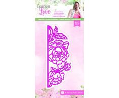 Sara Signature S-GOL-MD-ELPE Metallschablone, Design Garden of Love, Pfingstrose, Silber, Einheitsgröße