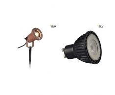 SLV LED Strahler NAUTILUS XL + Leuchtmittel | Außenlampen für die Beleuchtung von Garten, Terrasse, Pflanzen, Wegen, Teich | Aussen-Leuchten, Außen-Strahler | IP65, GU10, 1,5 m Kabel mit Stecker