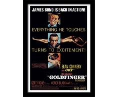 Pyramid International James Bond Goldfinger gerahmtes Filmplakat