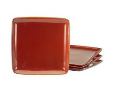 Creatable 22317, Serie Retro Style Glasuren, Geschirrset, Teller Set 4 teilig, Steinzeug