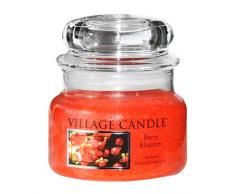 Village Candle Beerenblüten kleine Duftkerze im Glas, 312 g, rot, 9.8 x 9.5 cm
