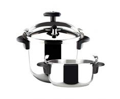 Magefesa Schnellkochtopf 2454140031 – Set von 2 von Star 4 + 6L Edelstahl – INOX