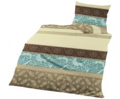 Bierbaum Bettwäsche 4972, Fein-Biber, Made in Germany, café 02, 155x220 + 80x80 cm, Komfortgröße