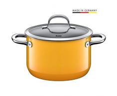 Silit Passion Yellow Koch/- Fleischtopf, hoch, 20cm, Glasdeckel, 3,7l, Silargan Funktionskeramik, Topf Induktion, gelb