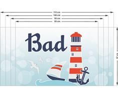 Graz Design 991023_100x57 Sichtschutz Fensterfolie Sichtschutzfolie für Badezimmer Bad Leuchtturm (GröÃe=100x57cm)
