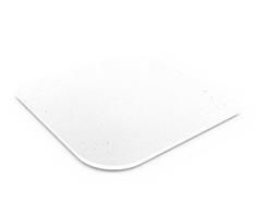 Pebbly 99-14TRIW Untersetzer aus Hartglas, Weiss, 16 x 16 cm