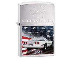 Zippo 200 Corvette 1984 Feuerzeug, Messing, Silber, One Size