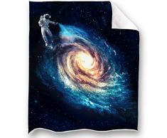 Loong Design Faultier-Überwurf, superweich, flauschig, Premium-Sherpa-Fleece-Decke, 127 x 152,4 cm, für Sofa, Stuhl, Bett, Büro, Reisen, Camping, Geschenk 50x 60 Galaxy