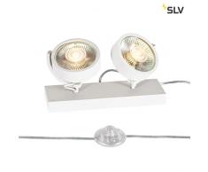 SLV KALU Standleuchte, Aluminium, Weiß, Double
