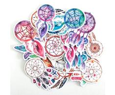 Traumfänger-Aufkleber, Marineblau, Pfingstrose, niedlich, wasserfest, Aufkleber für Wasserflaschen, Laptops und Handys, Hippie-Aufkleber-Set für Scrapbook, Planer, Bullet Journals und Handwerk (27 Stück)