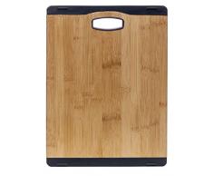 Sagaform Schneidebrett, Bambus/Silikon, Holz/schwarz, 31x23x1.5 cm