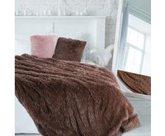 Eurofirany Tagesdecke, Polyester, Braun, 200 cm x 220 cm