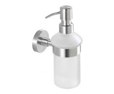 WENKO 19617100 Seifenspender Bosio Matt, Flüssigseifen-Spender, Spülmittel-Spender Fassungsvermögen: 0,2 l, Edelstahl rostfrei, 7 x 18 x 11 cm, Matt