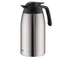 THERMOS 4026.205.200 Thermoskanne THV, Edelstahl mattiert 2,0 l, 24 Stunden heiß, 24 Stunden kalt, zerlegbarer Verschluss, BPA-Frei