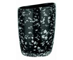 Spirella Zahnputzbecher Zahnbürstenhalter Etna 9x7x12,5 cm Steinoptik - Schwarz Glitzer