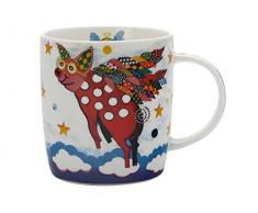Maxwell & Williams DI0097 Smile Style Becher Pigasus, aus Porzellan, Mehrfarbig, 370 ml, in Geschenkbox