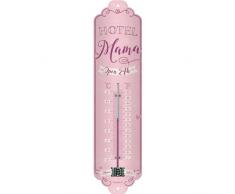 Nostalgic-Art 80318 Hotel Mama | Retro Innen | Wand-Dekoration Thermometer, Metall, Bunt, 28 x 6.5 x 2 cm