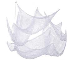 2 Packung Gruselige Tuch Halloween Dekorationen 30 x 72 Zoll Ausgeflippt Verlieren Weben Gruselige Tuch Stoff (Weiß)