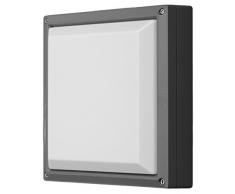 Akzentlicht LED Aussenleuchte mit Dämmerungsschalter, Glas, Integriert, 10 W, Warmweiß, 27 x 27 x 8 cm