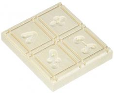 Städter 847033 Springerles- Model 4 Bilder Backform, Holz, braun, 12 x 10 x 3 cm,