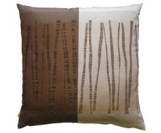 APELT Mikado_49x49_70 Kissenhülle Stäbchenmuster, brauntöne