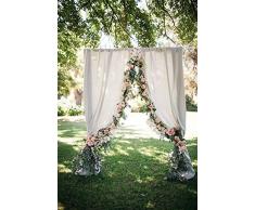 soardream 1 Stück Chiffon Hochzeit Tischläufer champagner 68,6 x 304,8 cm Gaze Tischläufer für romantische Braut Bohemian Hochzeit Tisch Decor 10 Pieces grau