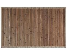 Carpemodo Badvorleger Badteppich Bambusteppich, grau, 50 x 80 cm