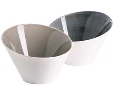 MÄSER 931450 Derby 2-teiliges Schüssel Set aus konischen, Salat-Schüsseln à 22 cm, Porzellan