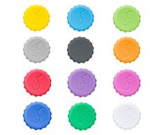 Lurch 210228 Set aus 12 Silikon Kronkorken in verschiedenen Farben