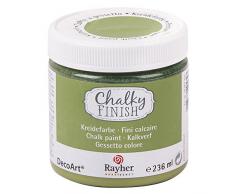 Rayher Chalky Finish auf Wasser-Basis, Kreide-Farbe fÃ¼r Shabby-Chic, Vintage und Landhaus-Stil, 236ml fÃ¼r ca. 5,5 m2, avocado