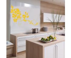 INDIGOS 4052166144100 Wandtattoo w657 sehr schöne Blume Wandaufkleber 120 x 87 cm, gold