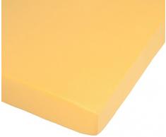 CelinaTex Casca Topper Spannbettlaken 180x200-200x220 cm mais gelb Baumwolle Spannbetttuch Elastan Laken