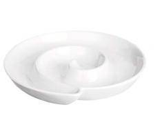 Excèlsa Weiß Home Spiral-Hors-DOeuvres-Teller- Auflaufform 18 x 8 cm