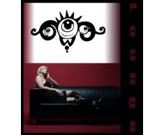 INDIGOS 4052166029810 Wandtattoo w151 Augen Tribal Fantasy Wandaufkleber 96 x 55 cm, grün