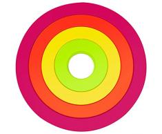 zakdesigns Untersetzer Circle 4er-Set, Melamin, bunt, 28x28x12 cm