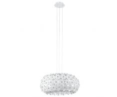 EGLO 92284 Pendelleuchte, Aluminium, E27, transparent