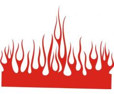 INDIGOS 4051095092421 Wandtattoo w674 Flamme Wandaufkleber in 3 GrÃ¶Ãen, 120 x 66 cm, rot